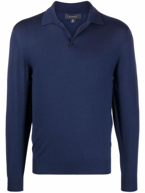 SEASE long-sleeved knitted polo shirt