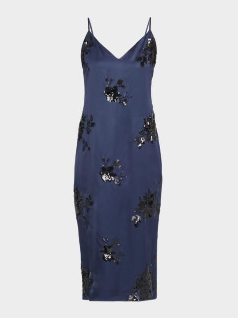 RAMY BROOK Shannon Sequined Floral Slip Dress
