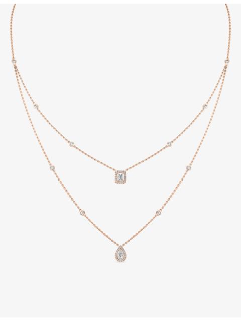 MESSIKA My Twin 18ct pink-gold and diamond necklace