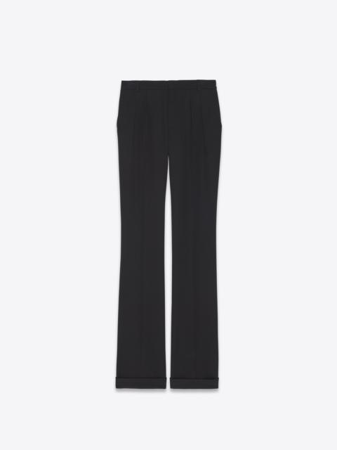 loose-fit pants in grain de poudre