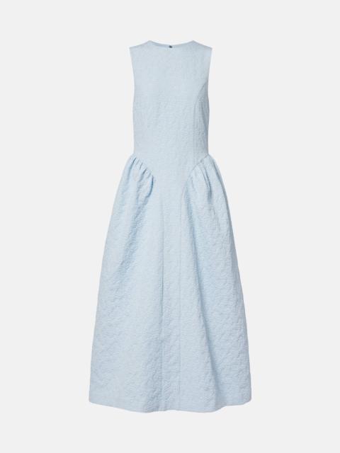 ROTATE Jacquard midi dress