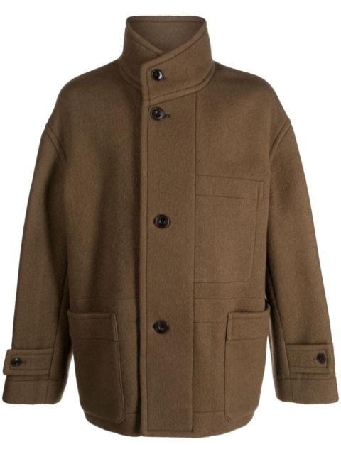 Lemaire high-neck virgin-wool coat