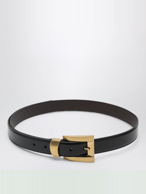 VERSACE Black leather belt