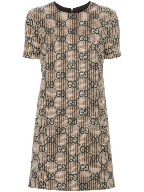 GUCCI GG-jacquard wool dress