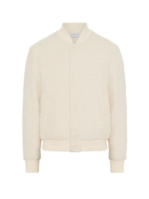 GABRIELA HEARST Brandon Bomber in Ivory Recycled Cashmere Boucle