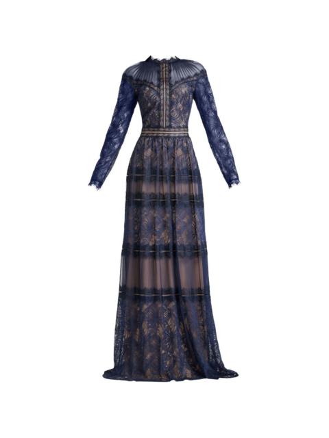 TADASHI SHOJI Debore lace-detail tiered gown
