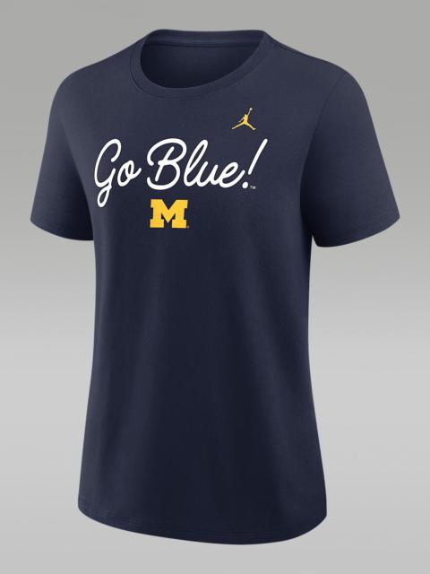 Jordan Michigan Script Mantra Logo Women's Jordan Brand College T-Shirt