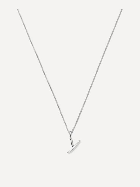 MISSOMA Sterling Silver Curly Molten Y Initial Pendant Necklace