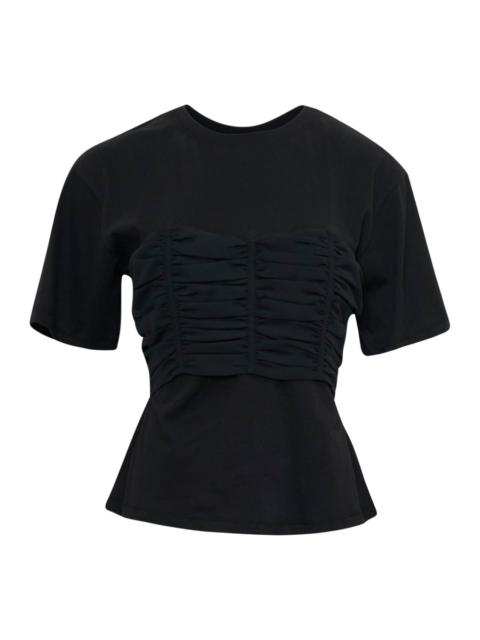 ULLA JOHNSON Mila Short Sleeve Cotton Top