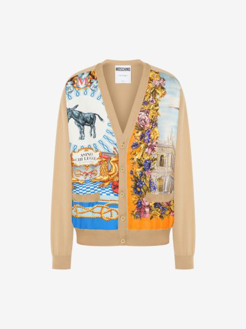 Moschino SCARF PRINT KNIT CARDIGAN