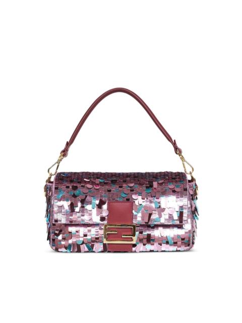 FENDI Baguette sequin-embroidered shoulder bag