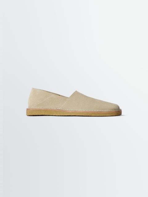 Lemaire SQUARE SLIP-ON LOAFERS IN SUEDE LEATHER