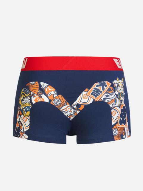 EVISU EVISU SQUAD “HIDE-AND-SEEK” PATTERN DAICOCK PRINT TRUNKS
