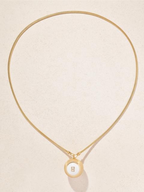 MARIE LICHTENBERG Magic Ball Indian 18-karat Gold, Enamel And Diamond Necklace