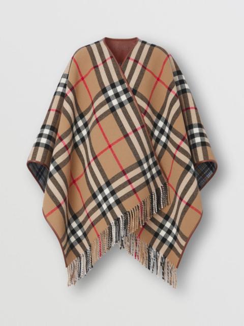 Burberry Reversible Check Wool Cape