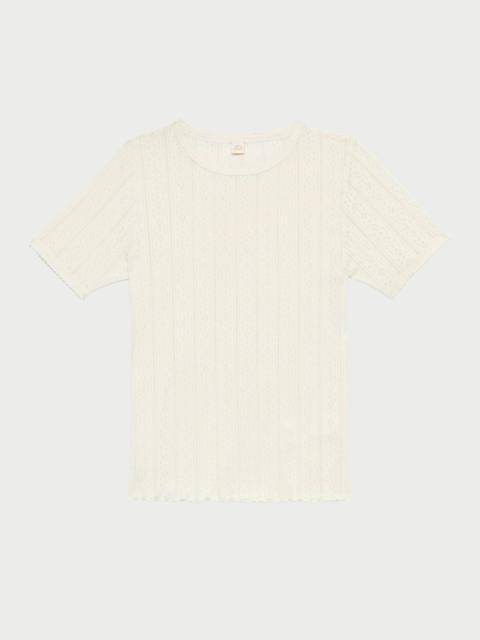 LOEFFLER RANDALL Kerri Pointelle Tee