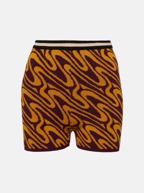 Dries Van Noten High-rise jacquard shorts