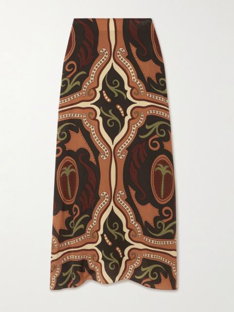 Johanna Ortiz Nuevos Territorios printed silk-crepe de chine maxi skirt Multi