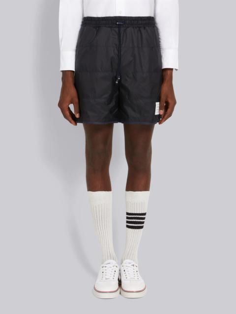 Thom Browne Navy Quilted Ripstop Jersey Lining Track Short