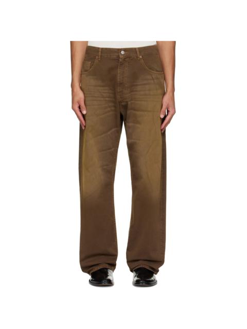 MM6 Maison Margiela Brown Faded Trousers