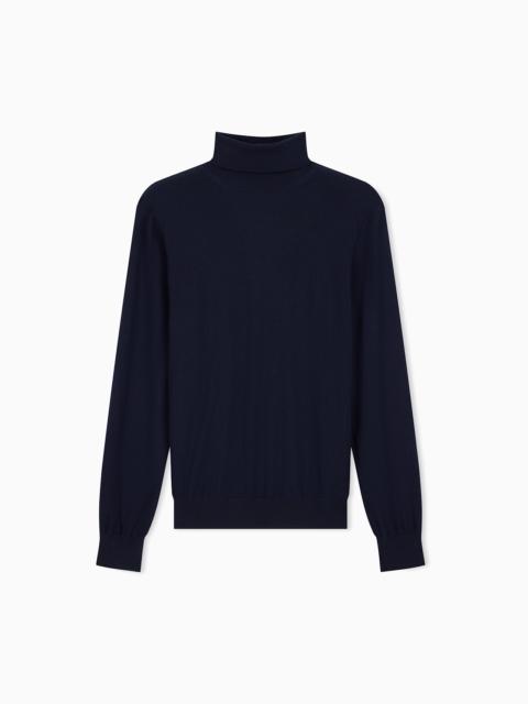 GIORGIO ARMANI SWEATER REGULAR FIT PLAIN KNIT CASHMERE