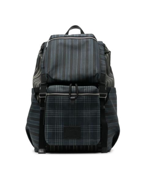 checked shell backpack