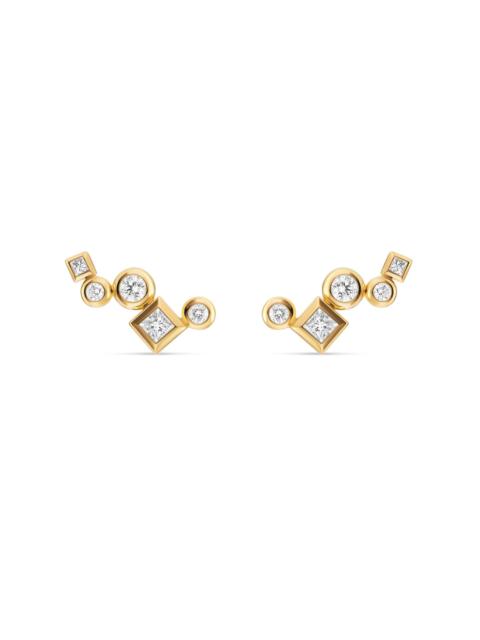 DAVID YURMAN Women's Petite Modern Renaissance Climber Earrings in 18K Yellow Gold with Diamonds, 15MM - Diamond