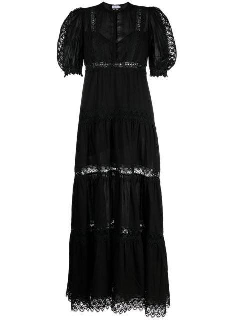 Charo Ruiz Nadine lace-detail maxi dress