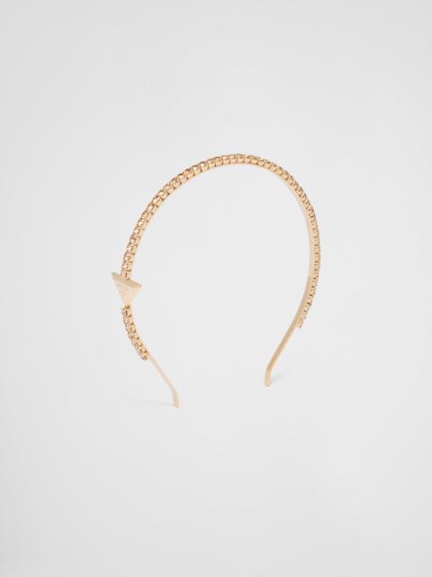 Prada Embellished brass headband