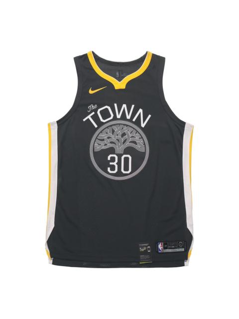 Nike Nike Golden State Warriors Statement Edition Stephen Curry 30 AU Jersey GSW 'Black Yellow' 863152-06