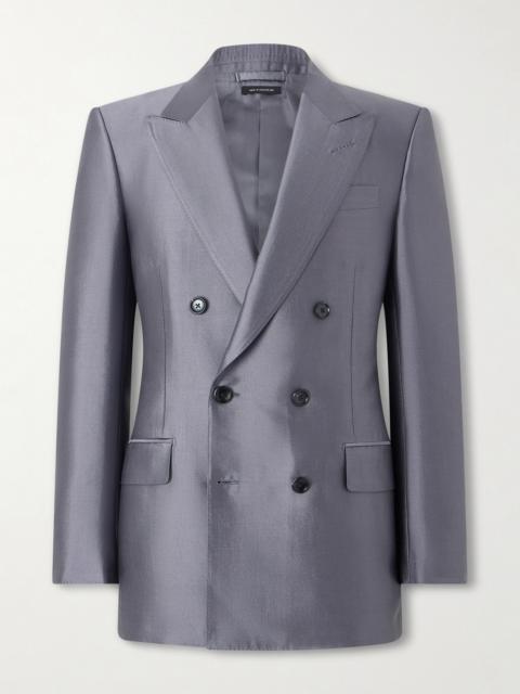 TOM FORD Double-Breasted Silk Blazer