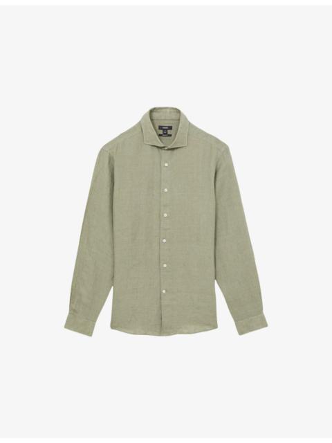 REISS Ruban Classic Collar Linen Shirt