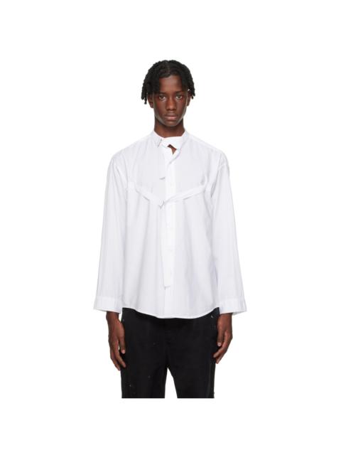 R13 White Cinch Strap Shirt