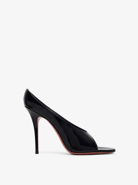 Amina Muaddi Anok 105 patent black mules