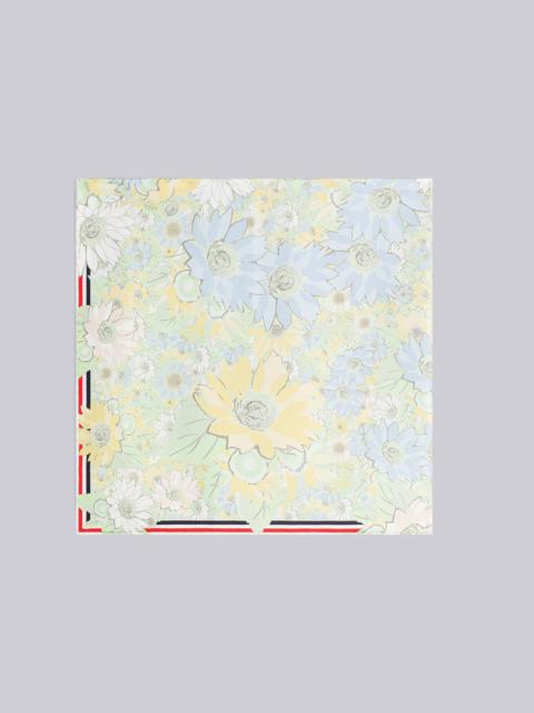 Thom Browne Floral Silk Twill Square Scarf