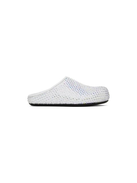 Marni White Fussbett Sabot Slippers