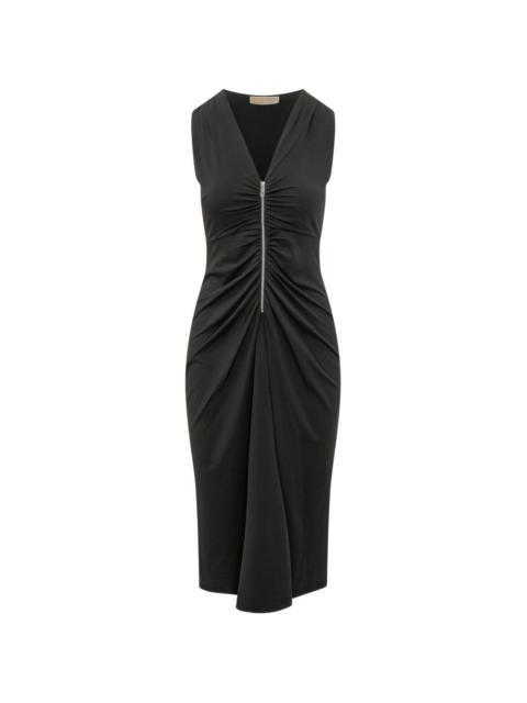 MICHAEL KORS zip midi dress