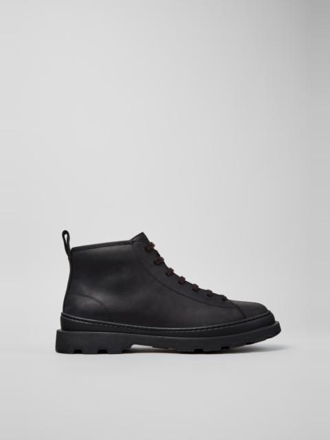 CAMPER Brutus+ Black Nubuck Ankle Boots for Men.