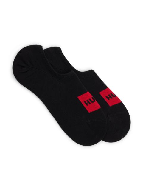 HUGO TWO-PACK OF INVISIBLE SOCKS WITH RED LOGO LABELS