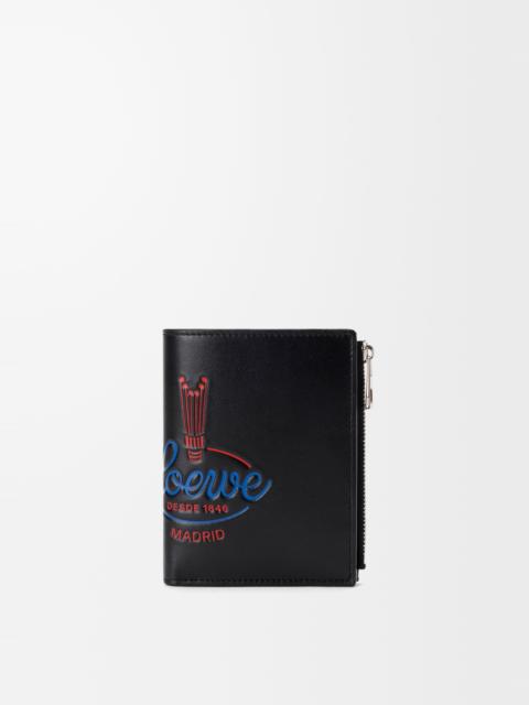 Loewe Slim compact wallet in shiny calfskin
