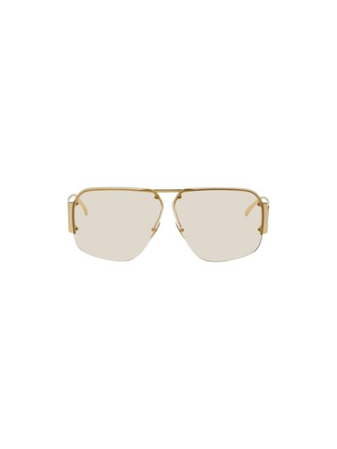 Gold Rimless Sunglasses