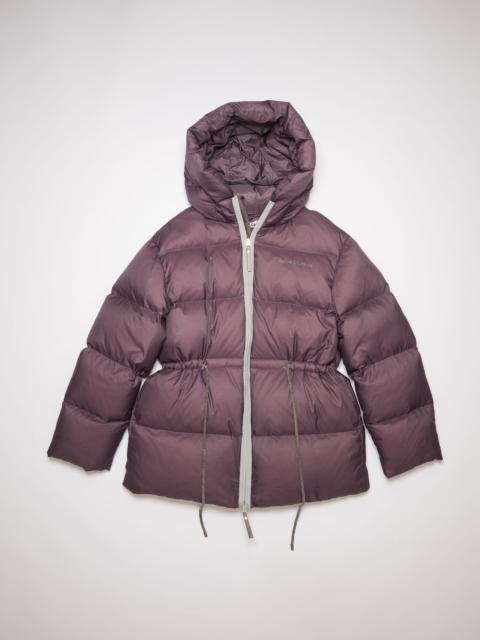 Acne Studios Hooded puffer coat - Mauve purple