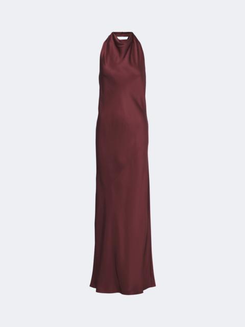 Brunello Cucinelli Halterneck silk satin gown