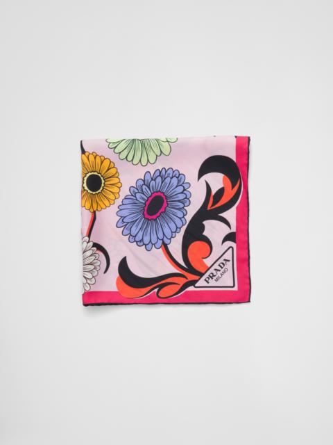 Prada Printed silk twill scarf