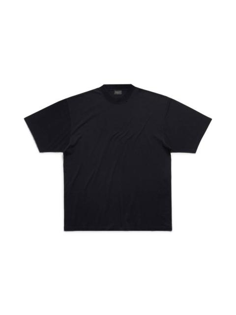 Balenciaga T-shirt Medium Fit in Black Faded