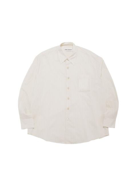 Our Legacy Above Shirt Faded Bone Windstripe Lyocell