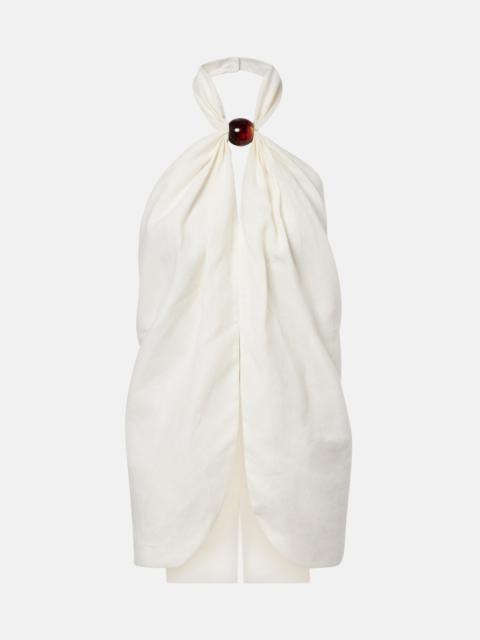 FAITHFULL Biba halterneck linen top