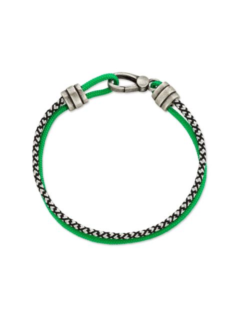 KENDRA SCOTT Kenneth Oxidized Sterling Silver Corded Bracelet in Verde Mix