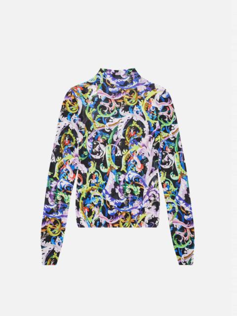 VERSACE Baroccoflage Print Silk Sweater