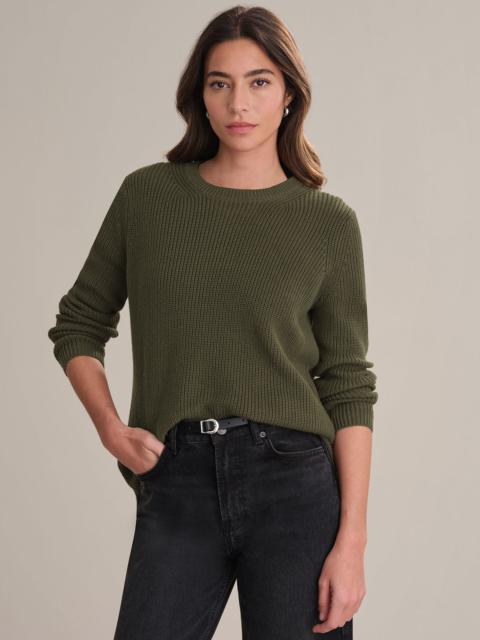 525 america Emma: Crewneck Shaker Stitch Cotton Sweater